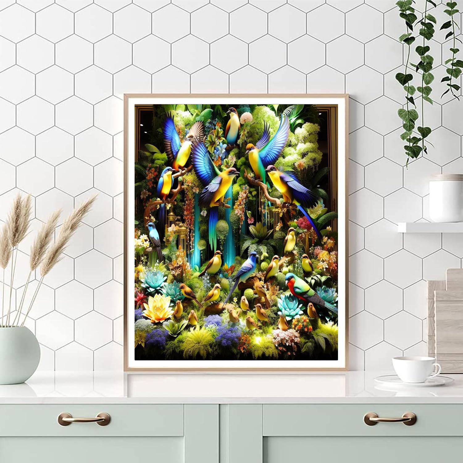 Charming Bird Haven Paint By Numbers