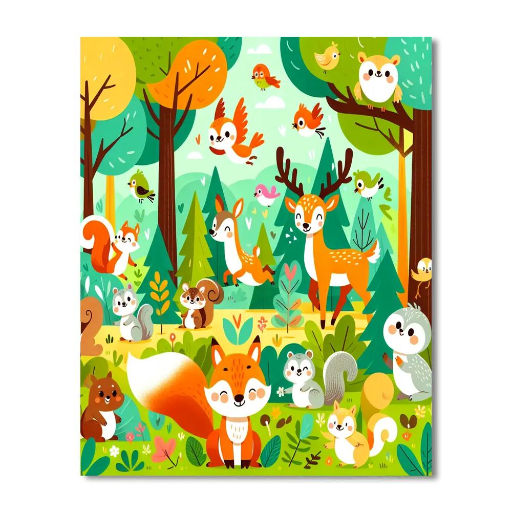 Forest Adventure Buddies Numbered Painting Kits