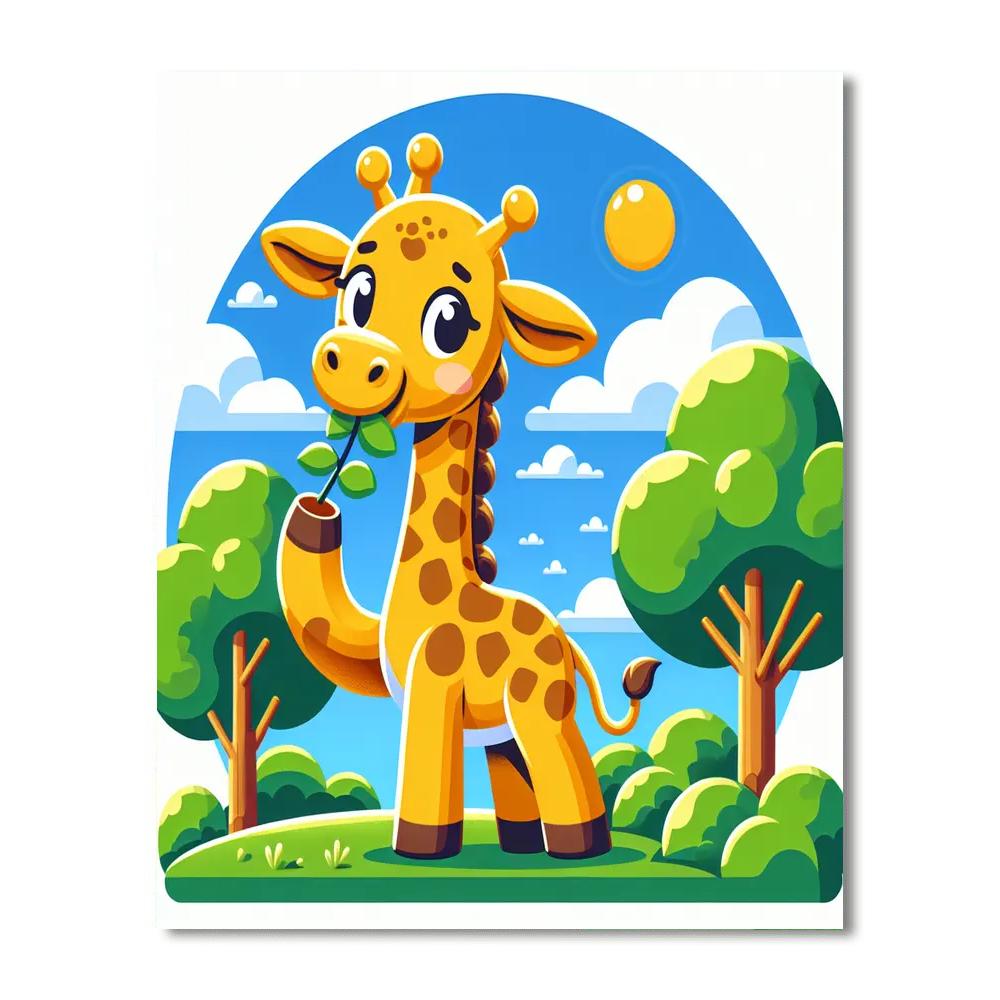Happy Giraffe Paint By Number