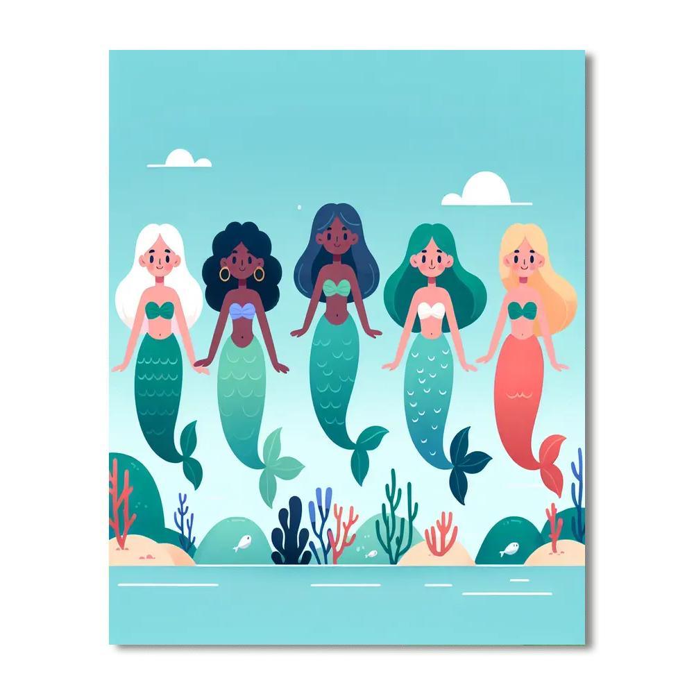 Mermaid Lagoon Exploration Paint By Numbers Kits