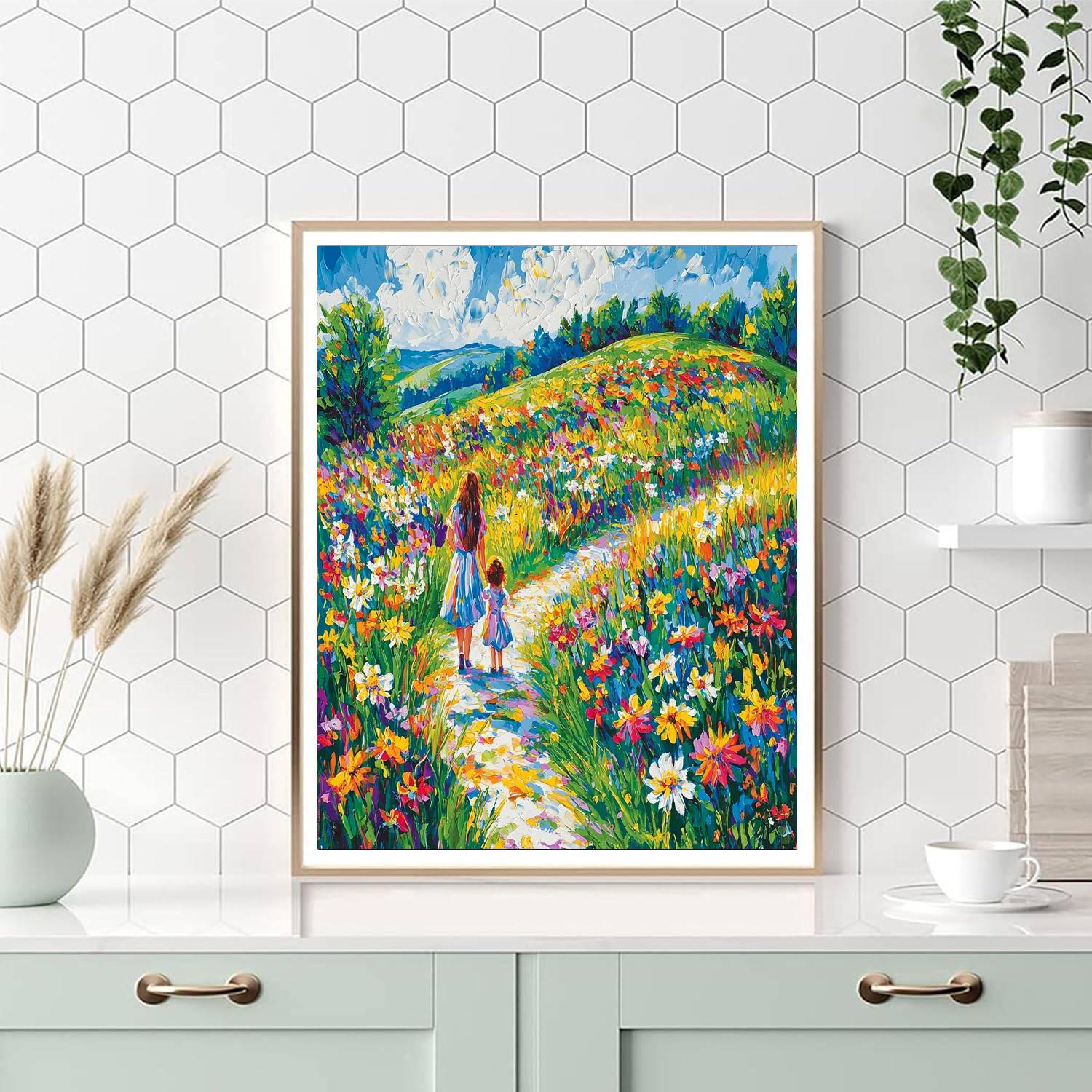 Walk Amongst The Wildflowers Painting Number Kit