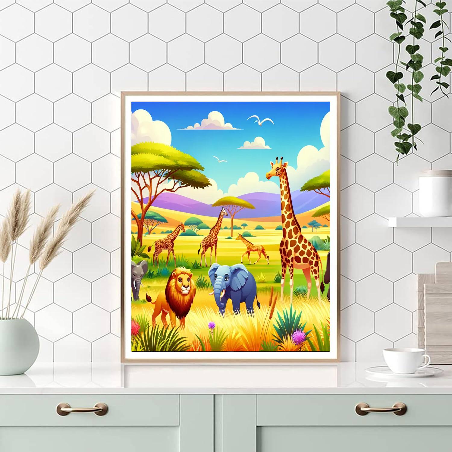 Wildlife Animal Kingdom Painting Number Kit