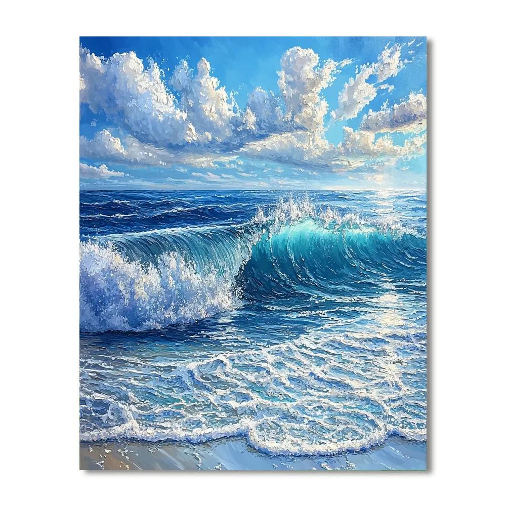 Michelangelo Inspired Majestic Waves  DIY Paint By Numbers