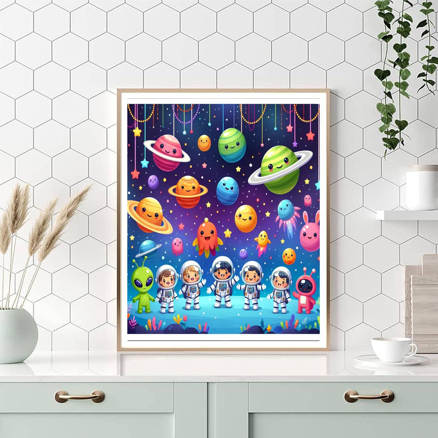 Space Explorer Kids Paint By Numbers Kits