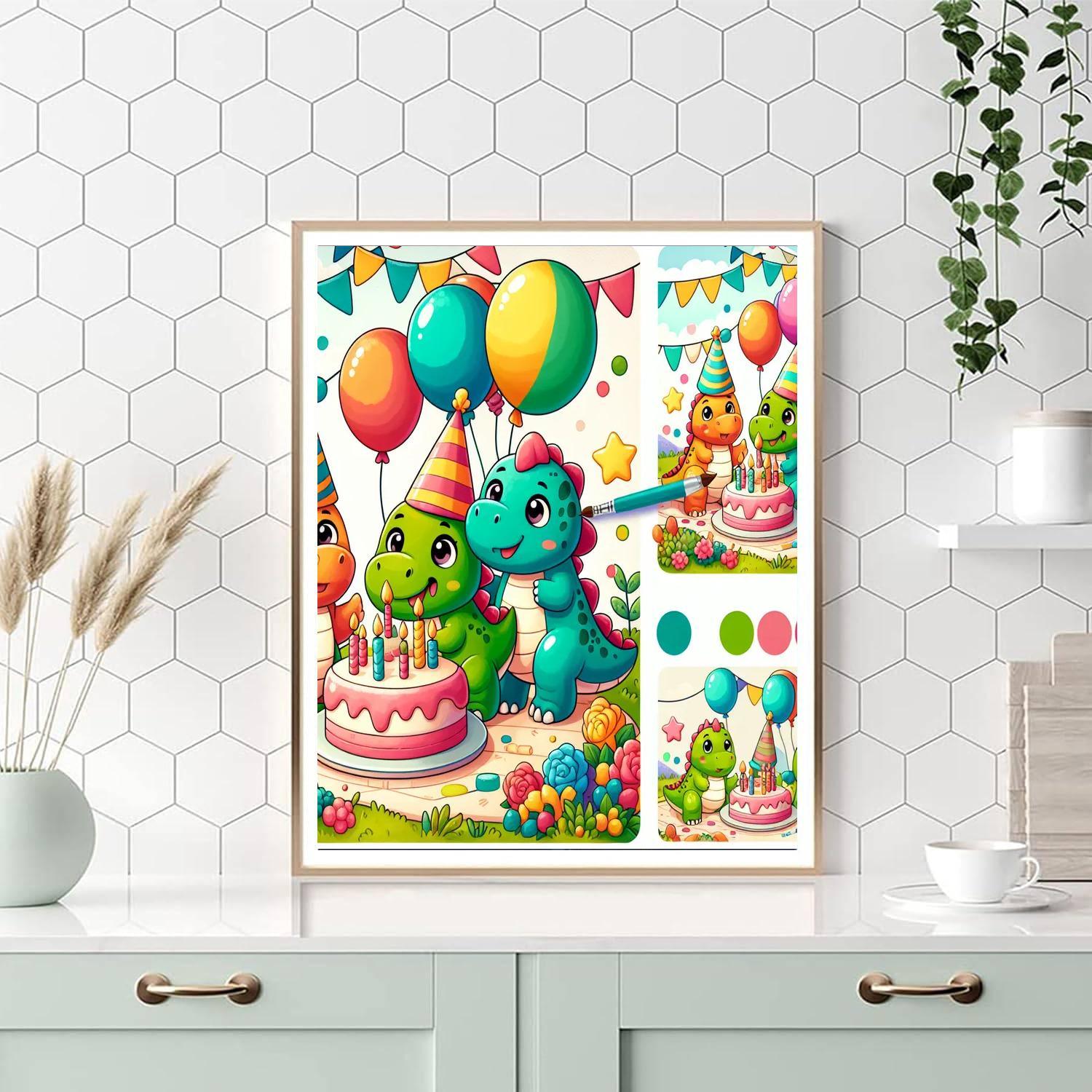 Tiny Dinosaurs Party Numbered Painting Kits