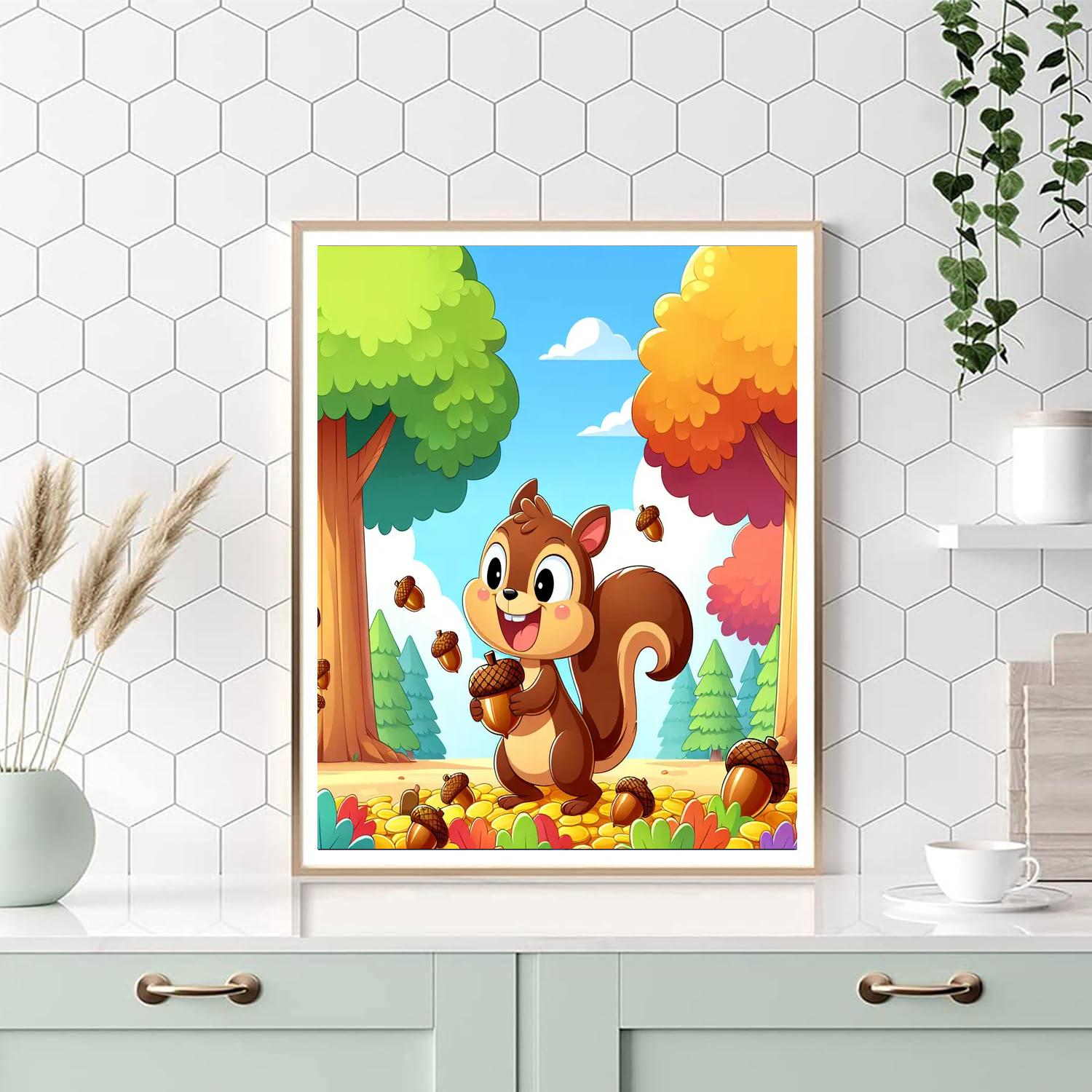 Spunky Squirrel Numbered Painting Kits