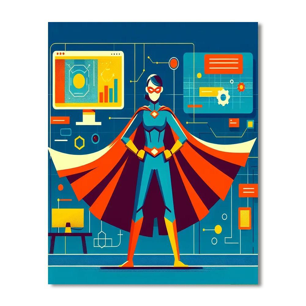 Superhero's Secret Lair Painting Number Kit