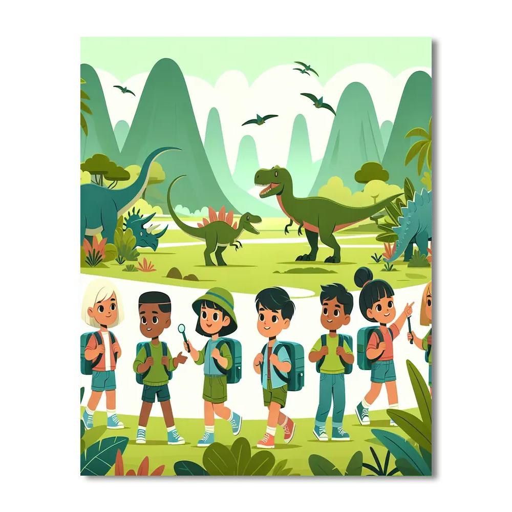 Dinosaur Kingdom Expedition Painting Number Kit