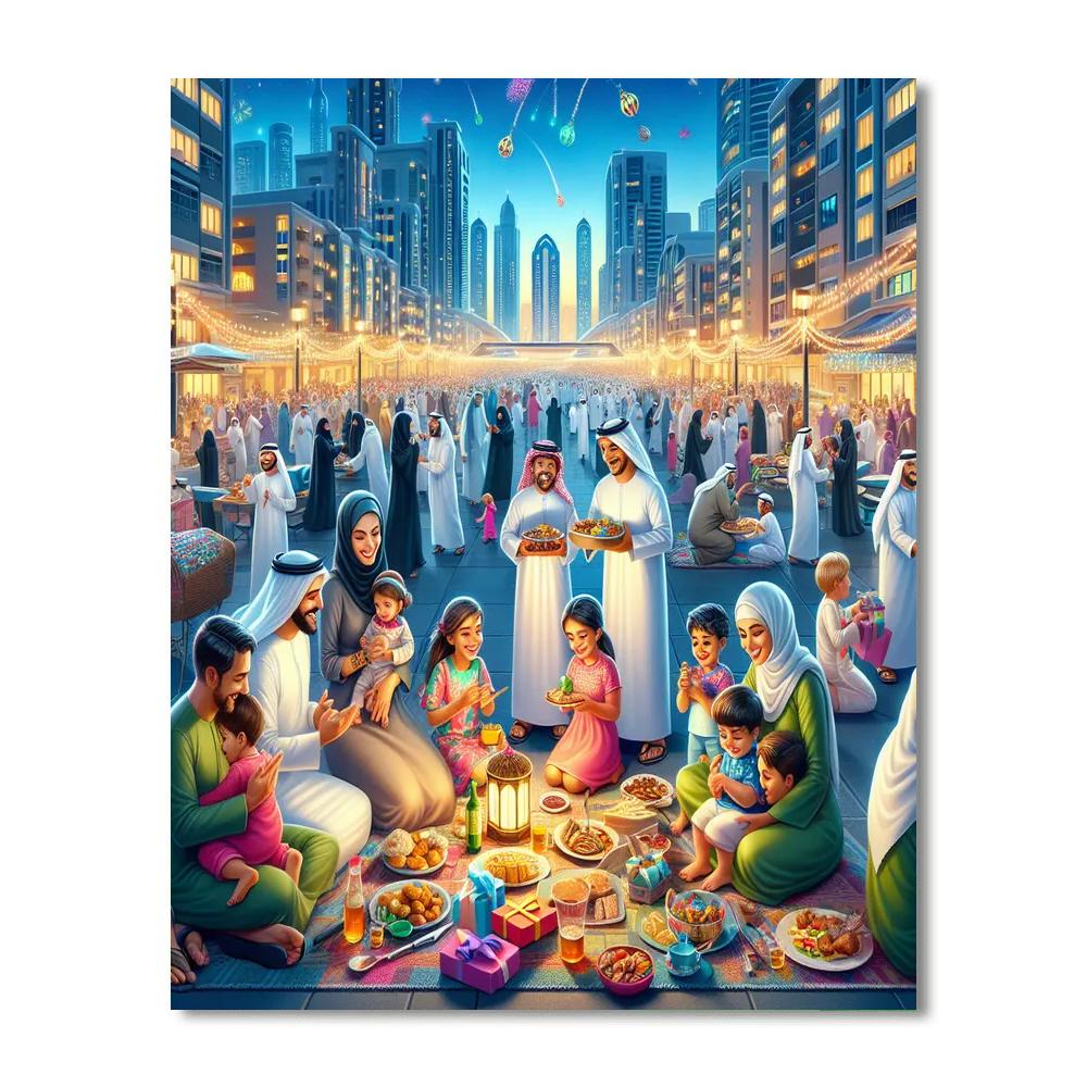 Eid Al-fitr Festival - Uae Paint By Number