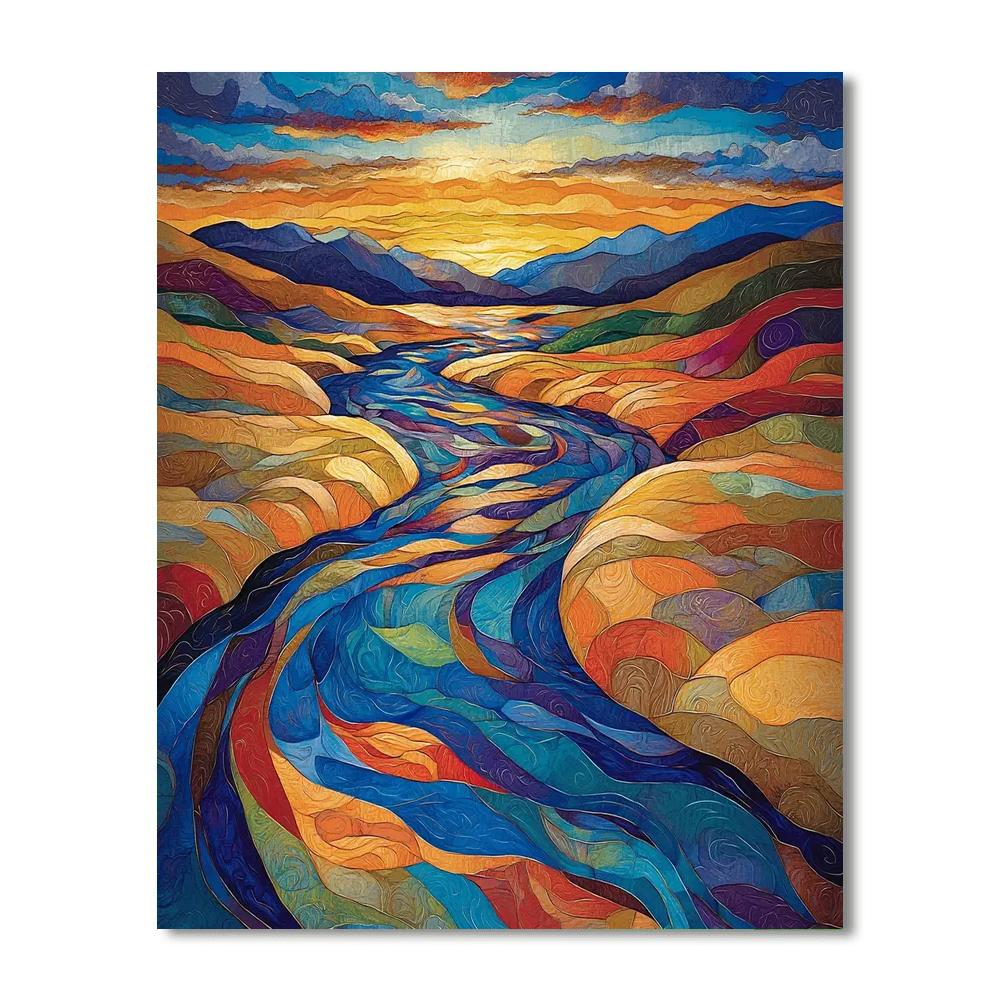 Gustav Klimt Inspired Mystic Waterways  Paint By Numbers Art