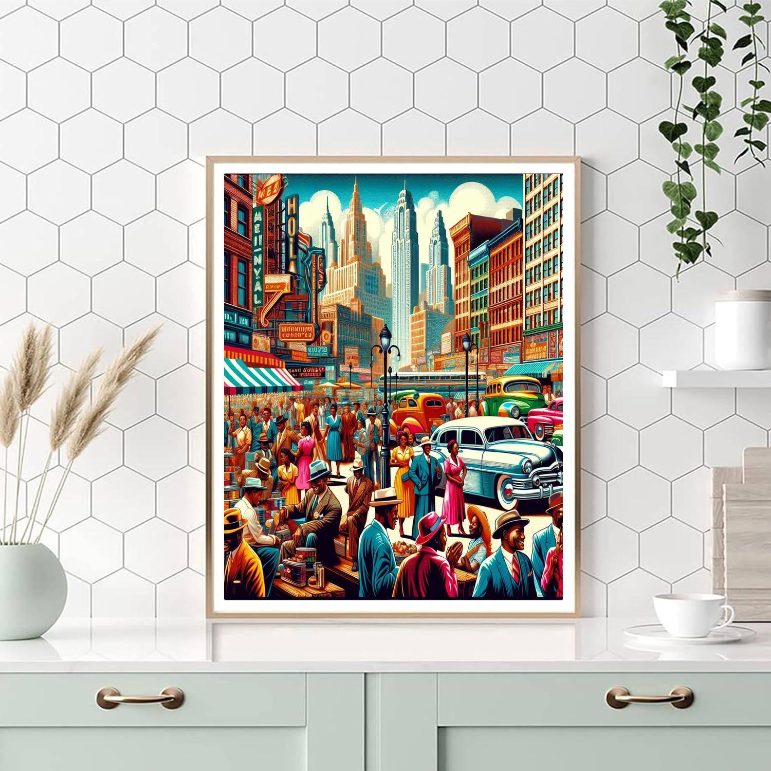 Retro Urban Excitement Paint By Number