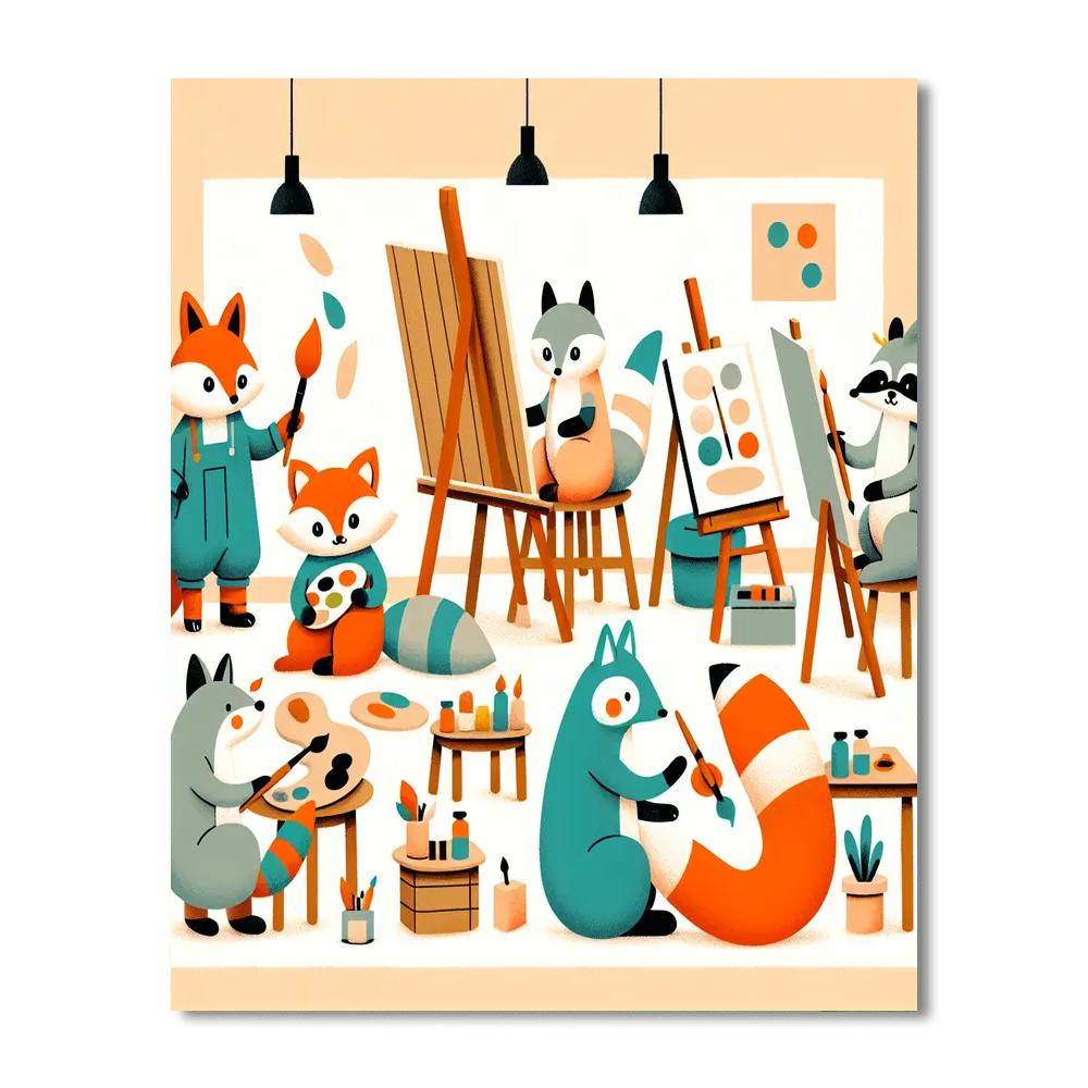 Artisan Animal Antics Number Painting