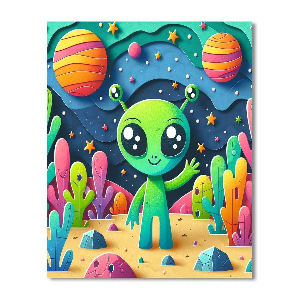 Alien World Number Painting