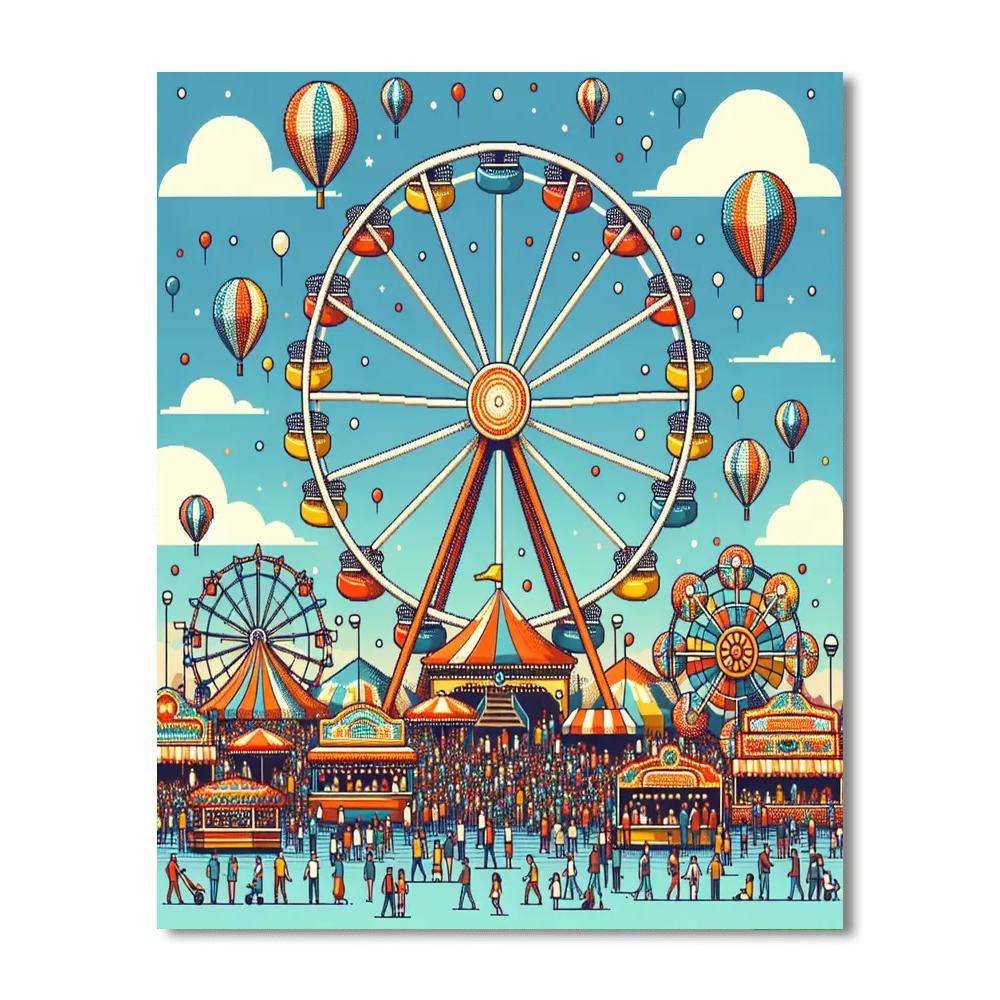 Friendly Fairground Numbered Painting Kits