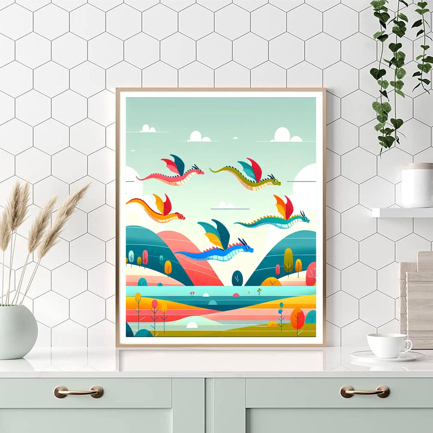 Dragon’s Dreamy Domain Paint By Numbers