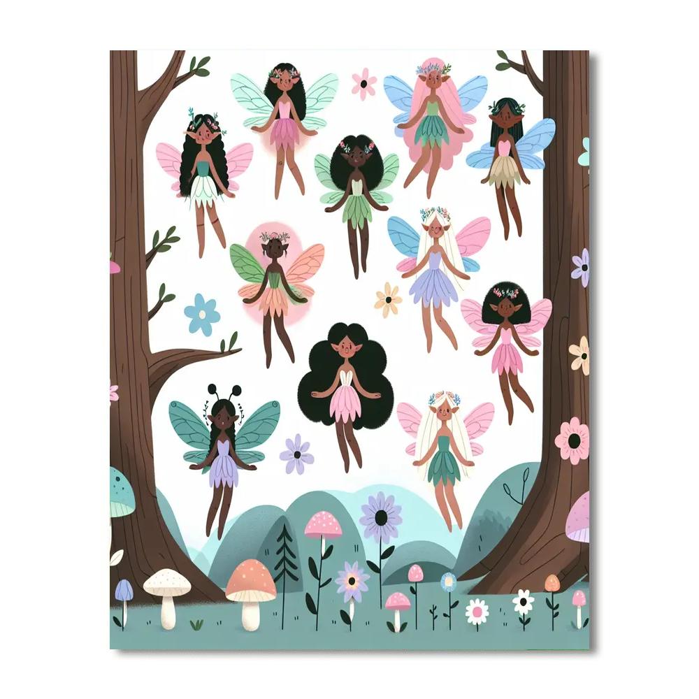 Enchanted Fairy Woods Painting By Numbers Kit