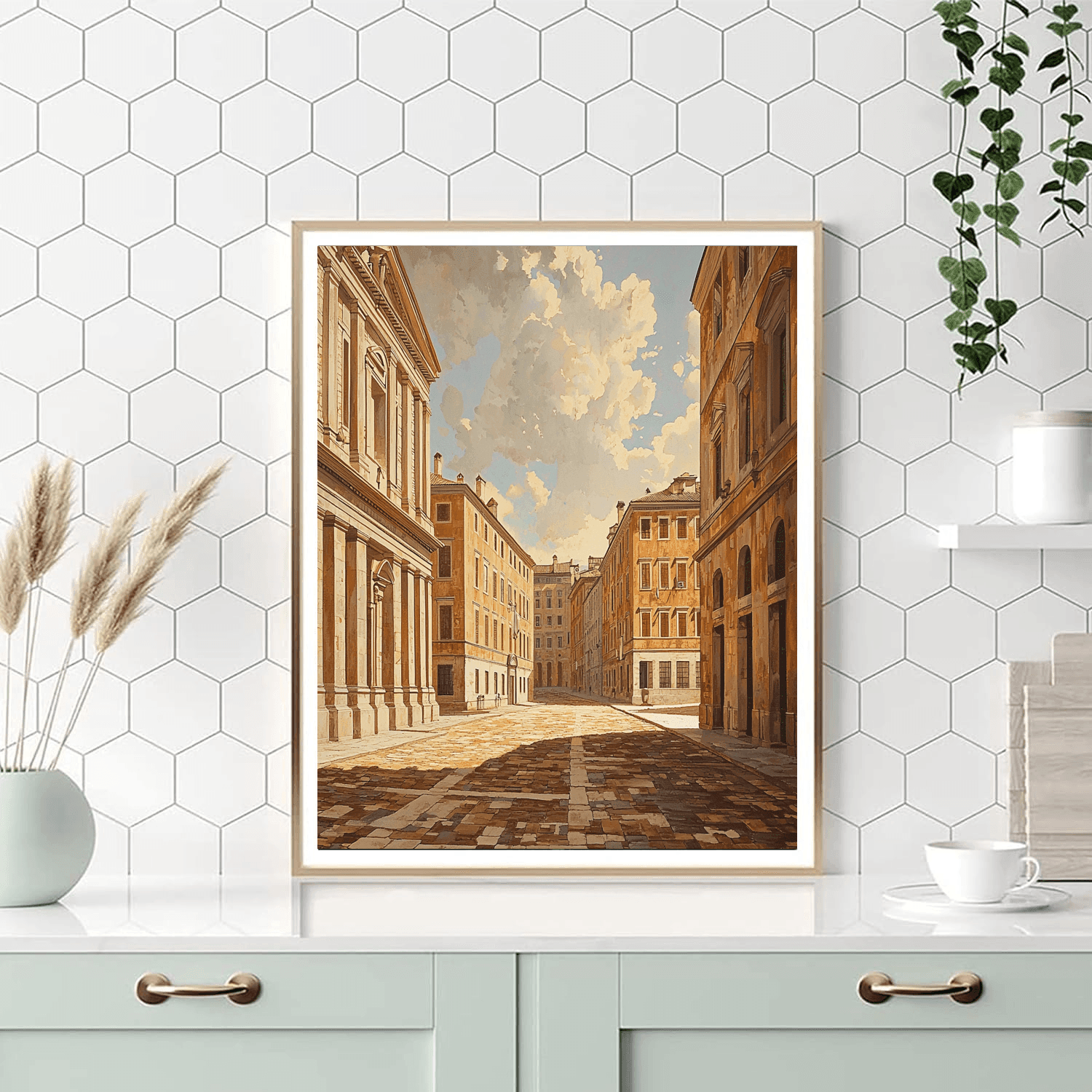 Piranesi Inspired Charming Old Town  Paint By Numbers Art