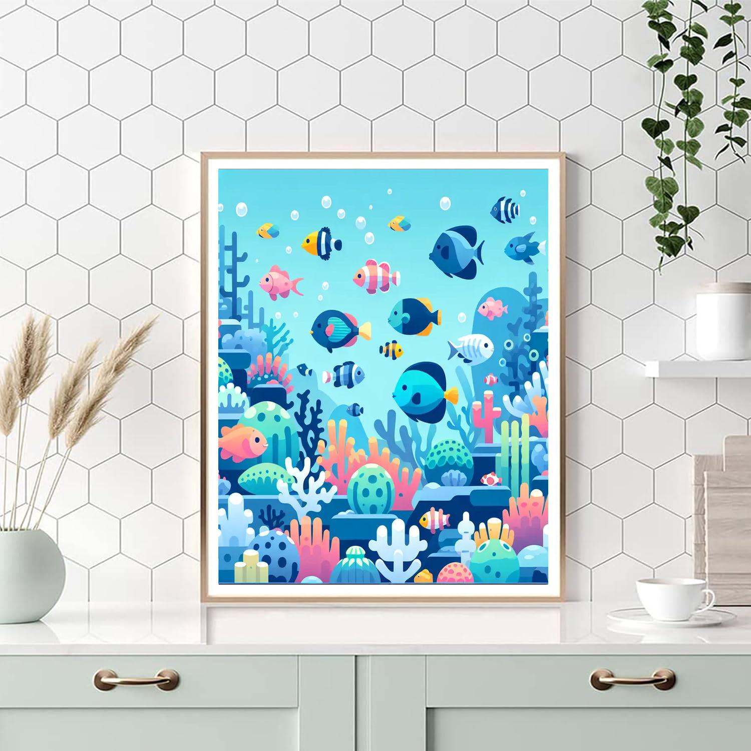 Coral Reef Rendezvous Number Painting