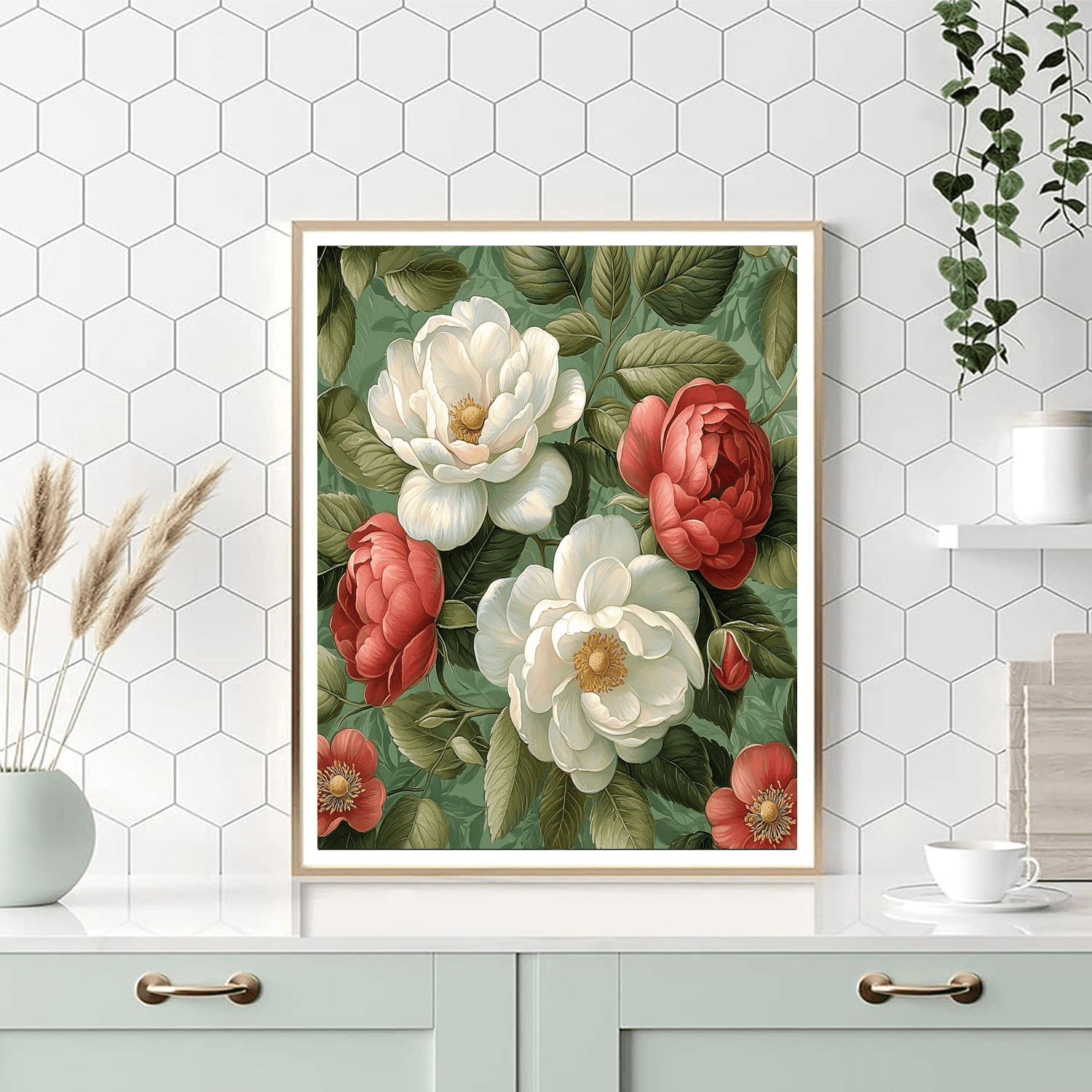 Pierre-Joseph Redouté Inspired Ethereal Blossom  Paint By Numbers Art