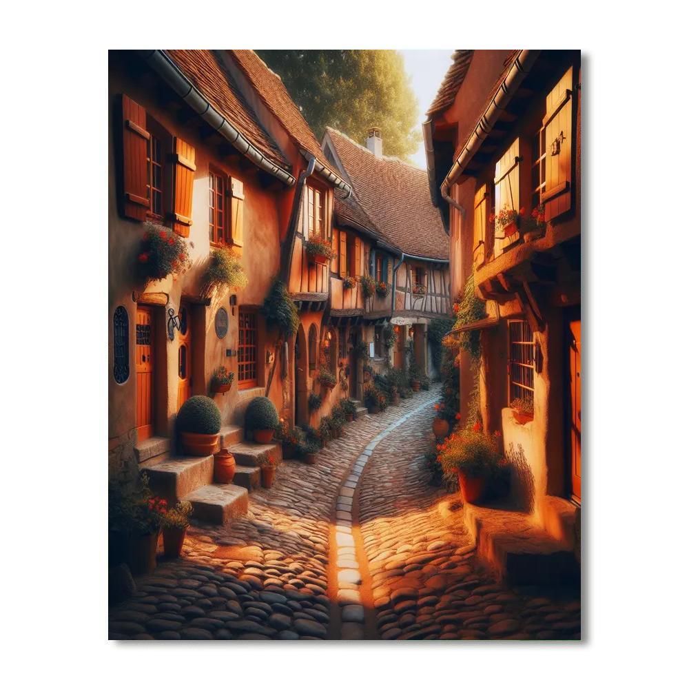 Historic Village Charm DIY Paint By Numbers
