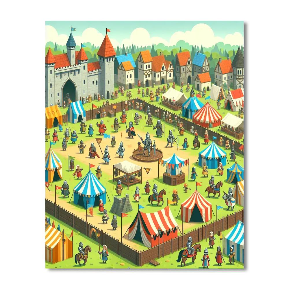 Majestic Medieval Festival Numbered Painting Kits
