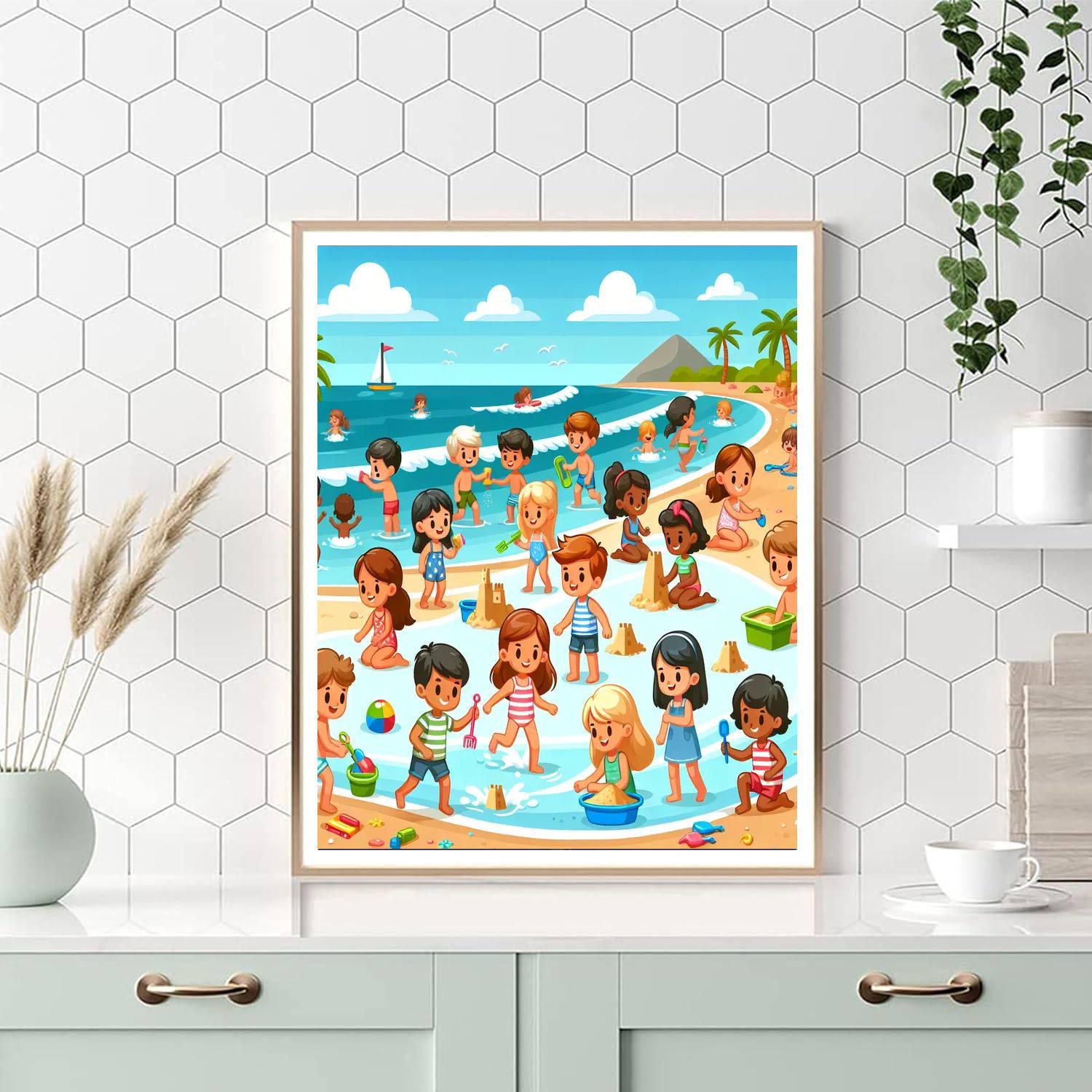 Energetic Beach Party Paint By Numbers Kits