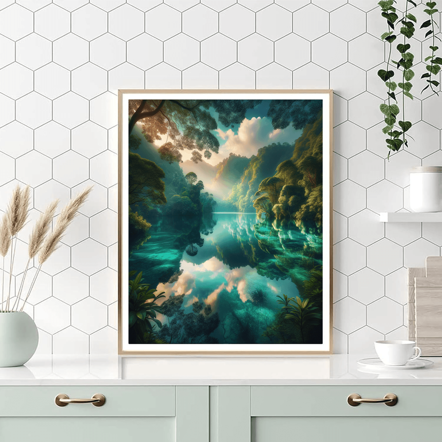 Reflective Lake Serenity Painting By Numbers Kit