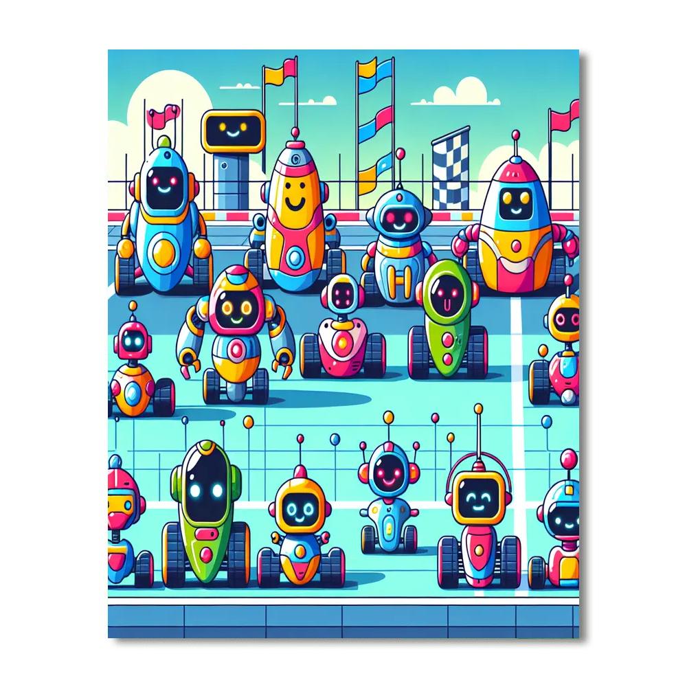 Robotics Rally Paint By Numbers Art