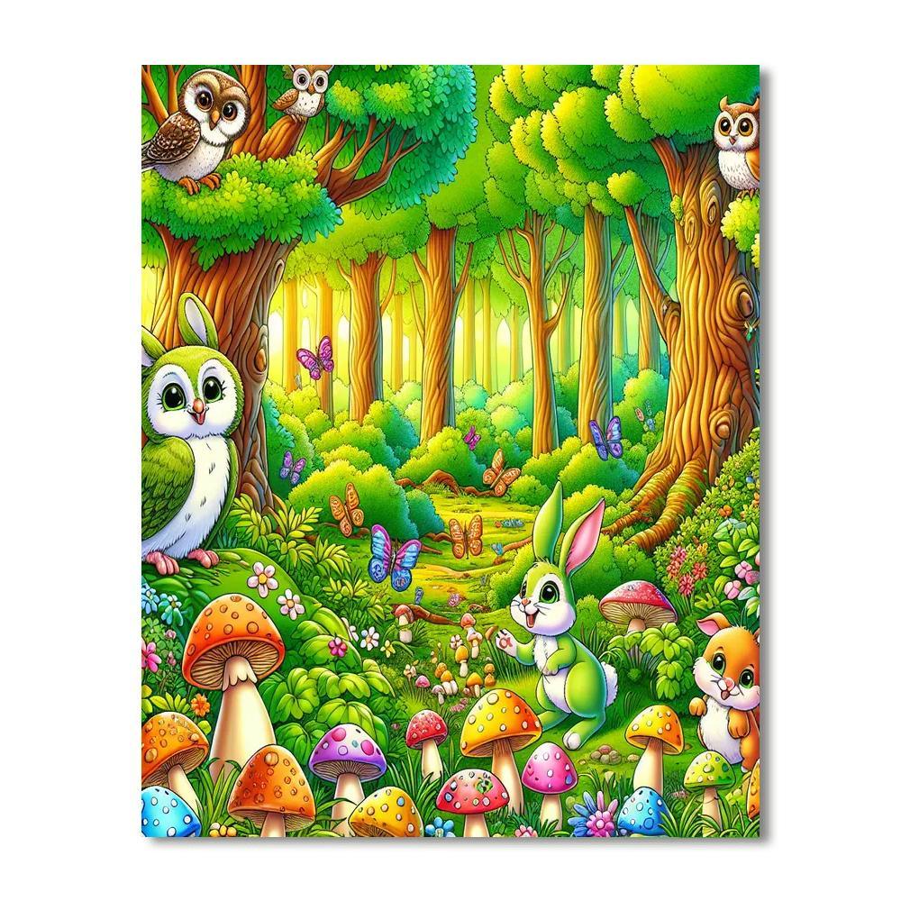 Mystic Forest For Little Dreamers Numbered Painting Kits