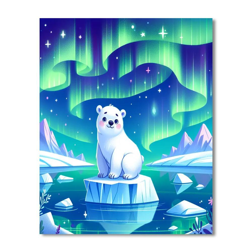 Polar Bear Paradise Number Painting
