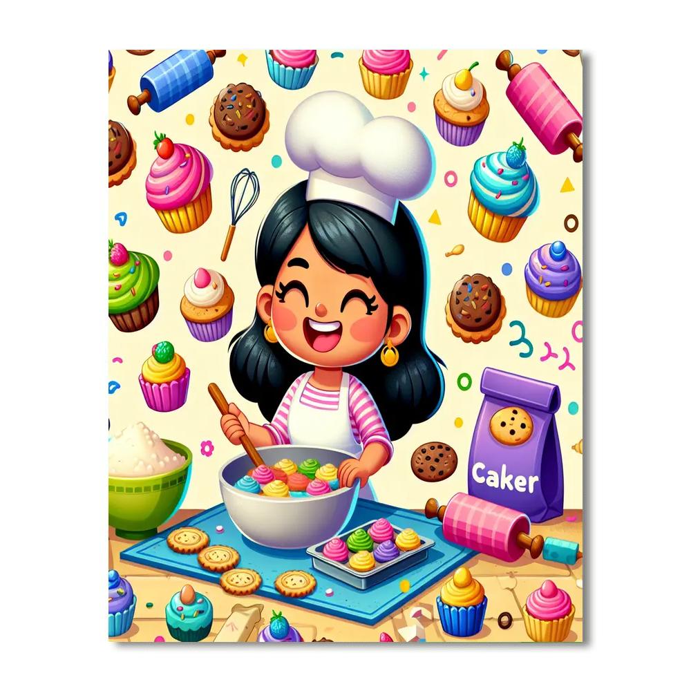 Bubbling Bakery Fun Paint By Numbers Art