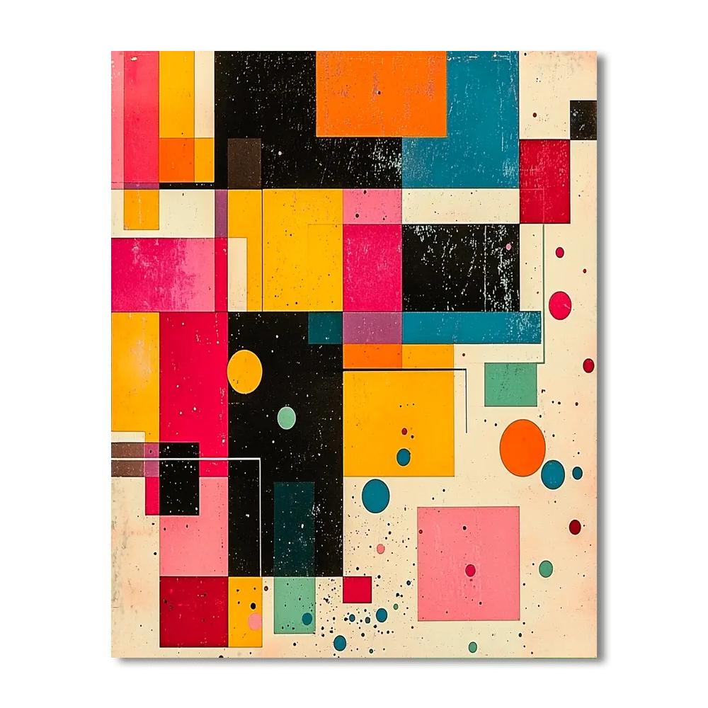 Kazimir Malevich Inspired Simplistic Geometry  Paint By Color