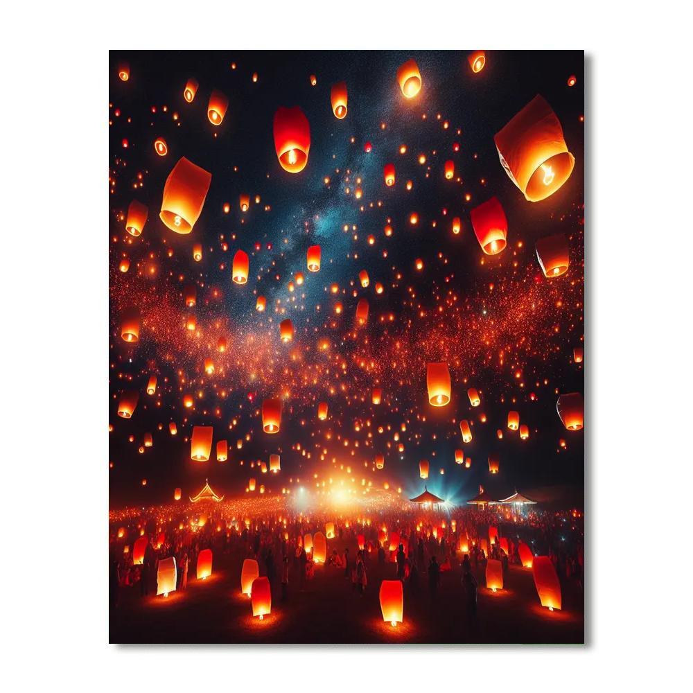 Mystic Lantern Festival Paint By Color