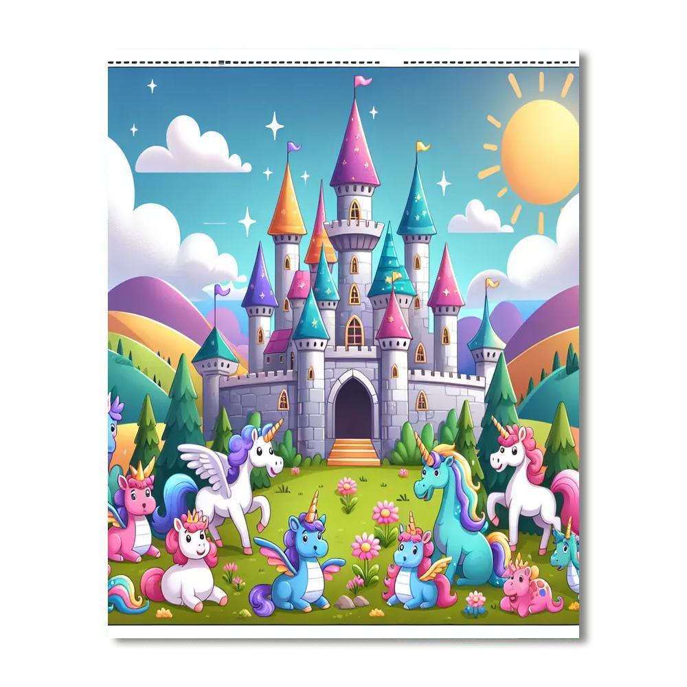 Colorful Fantasy Kingdom Painting By Numbers Kit
