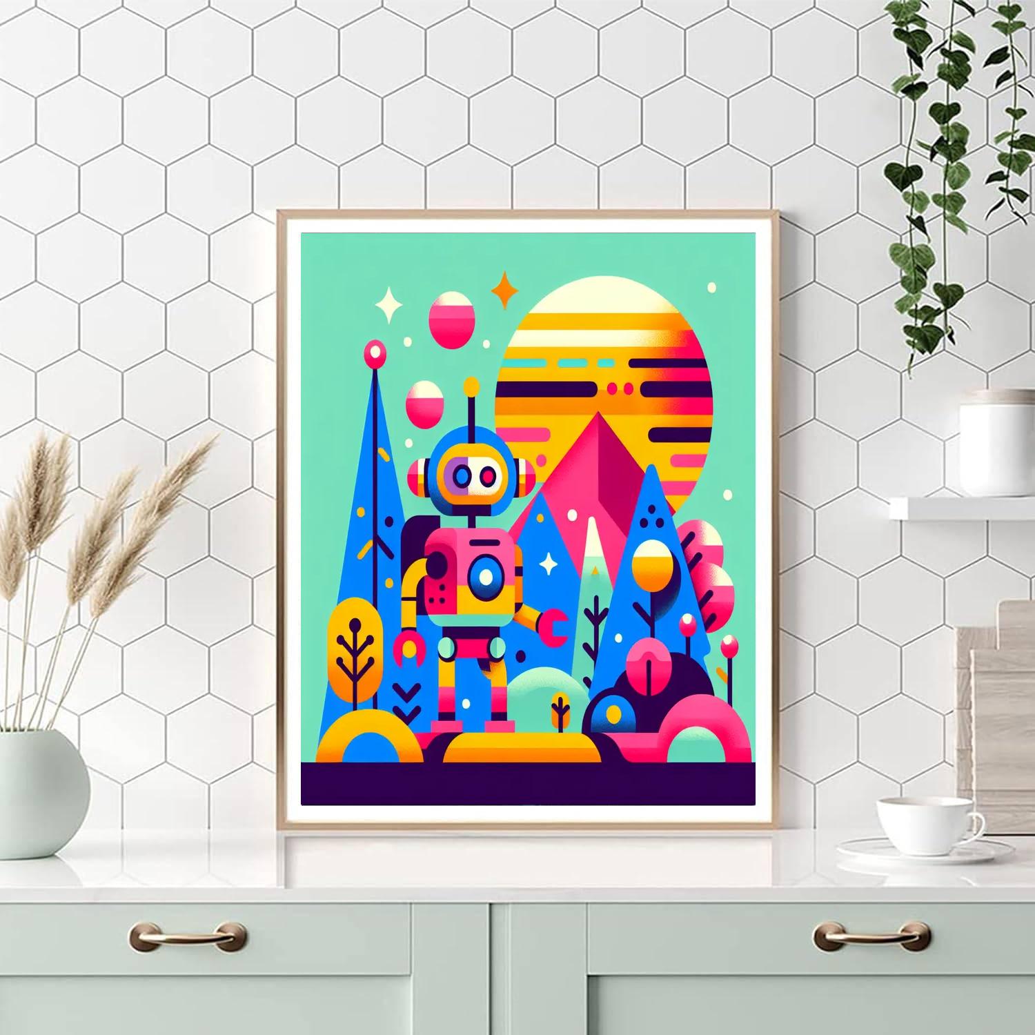 Robot's Discovery Adventure Painting Number Kit