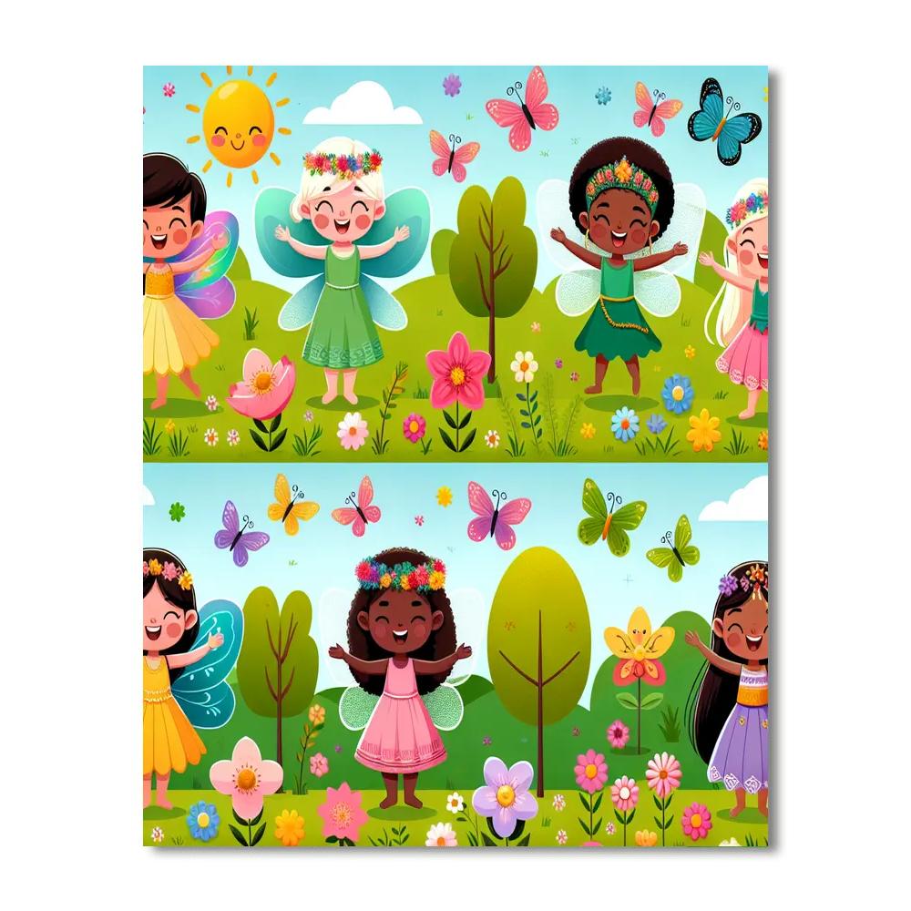 Garden Party With Fairies Numbered Painting Kits