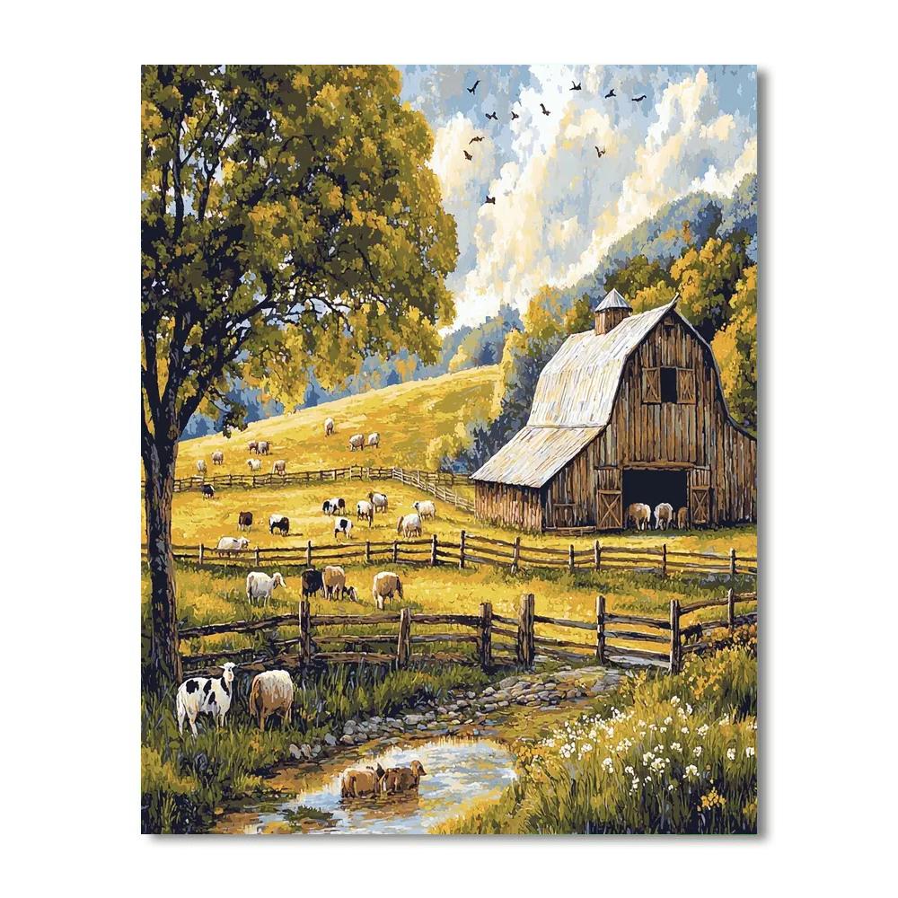Winslow Homer Inspired Pastoral Farmyard Delight  Paint By Numbers