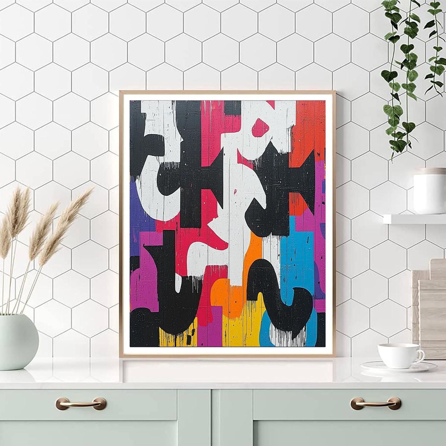 Banksy Inspired The Weight Of Consumption  Painting By Numbers Kit