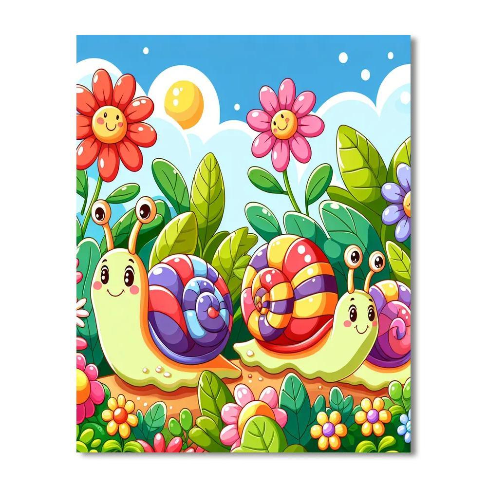Sassy Snails Painting Number Kit
