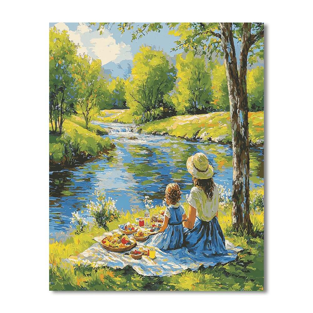 Picnic By The River Painting By Numbers Kit