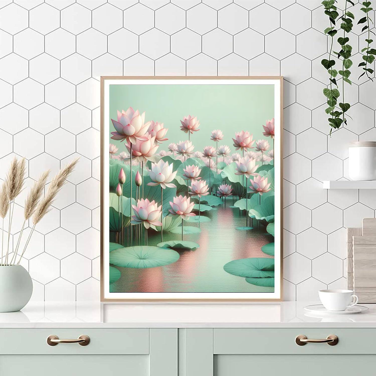 Tranquil Lotus Garden Paint By Numbers Kits