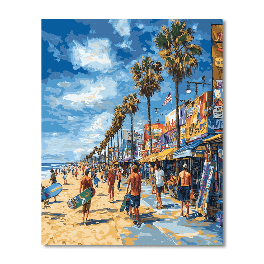 Venice Beach - Los Angeles, Usa Numbered Painting Kits