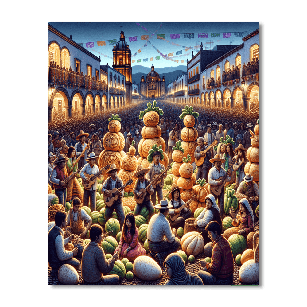 Noche De Los Rábanos - Oaxaca Numbered Painting Kits