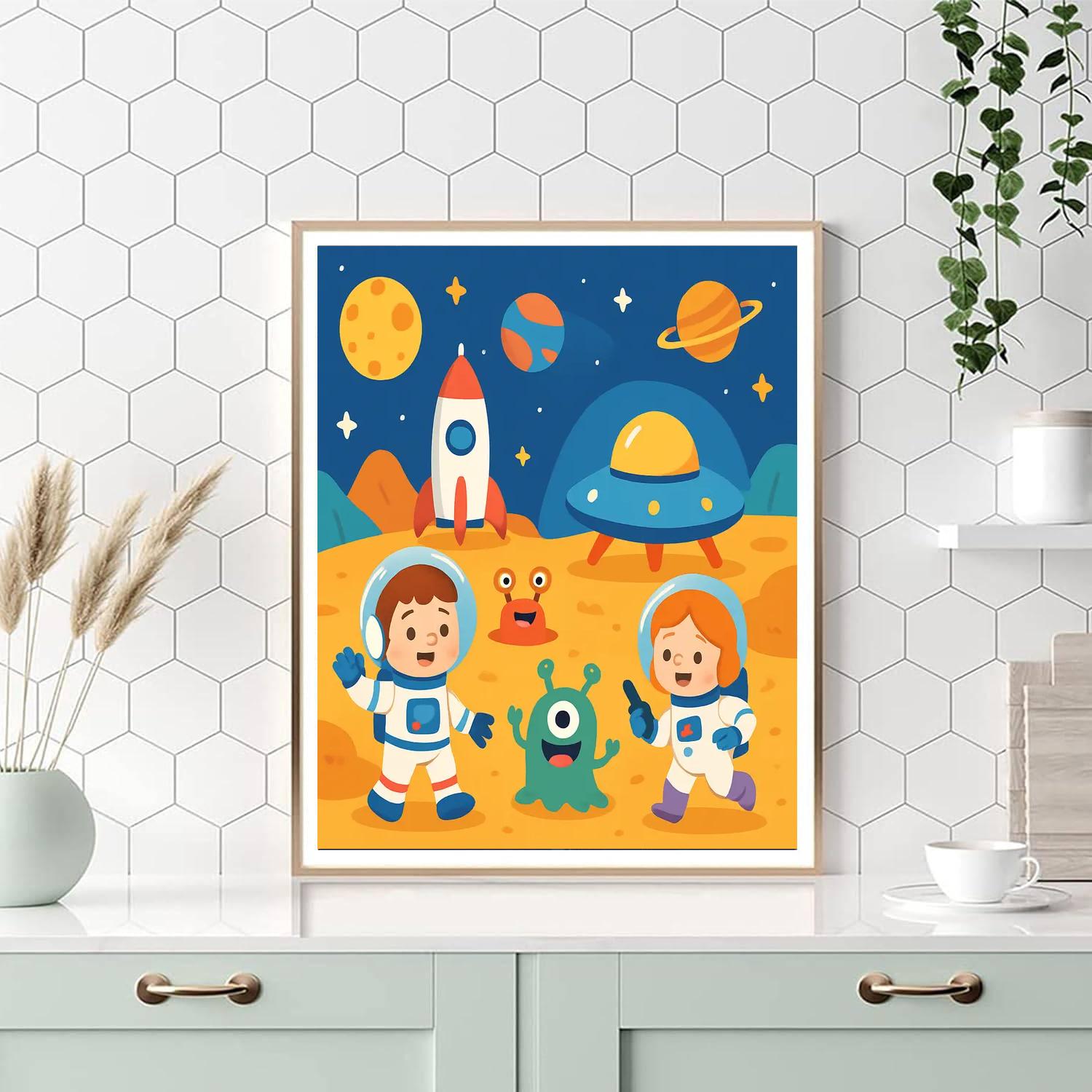 Heroic Space Adventures Painting By Numbers Kit