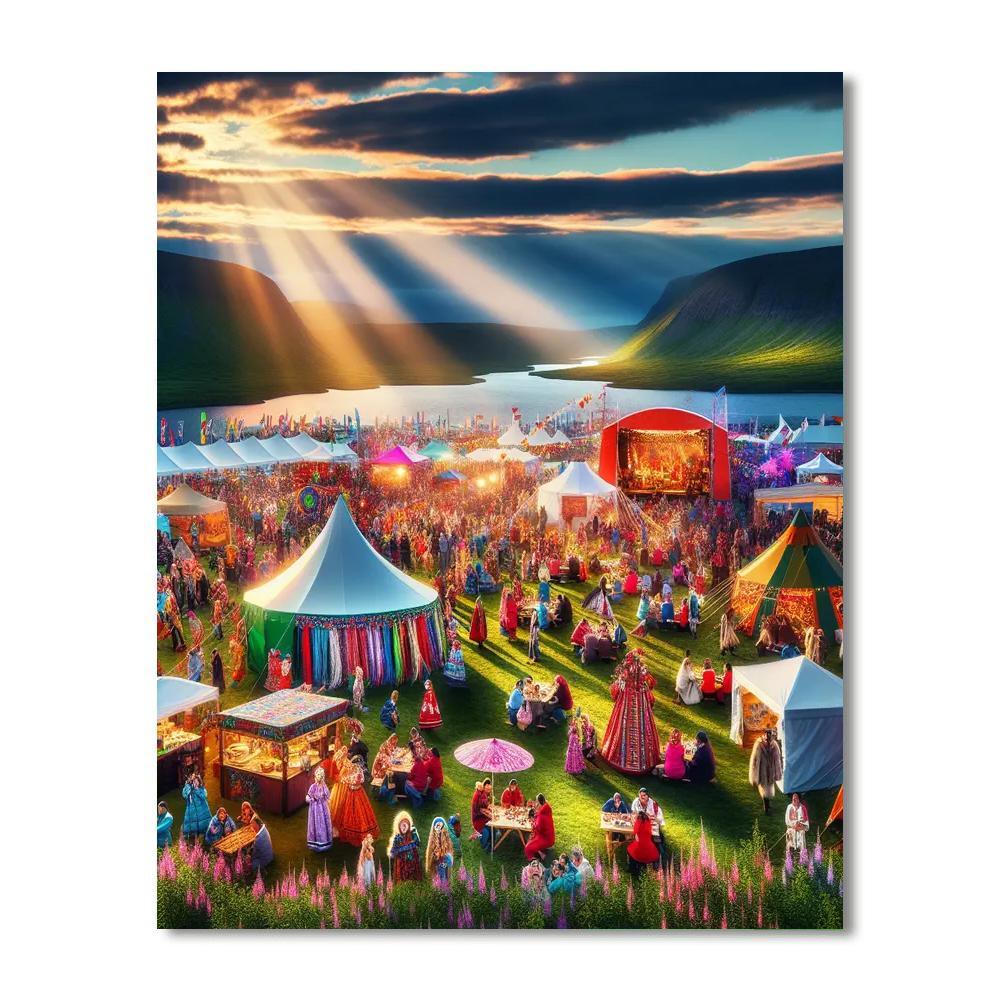 Midnight Sun Festival - Norway DIY Paint By Numbers