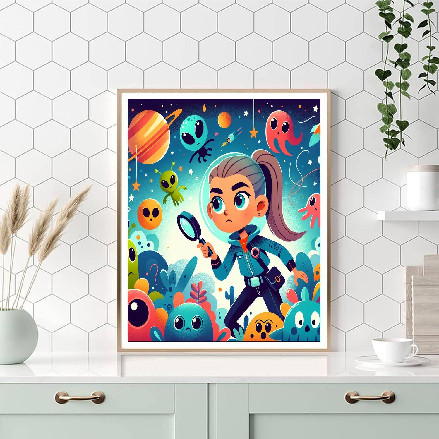 Space Detective Mystery Numbered Painting Kits