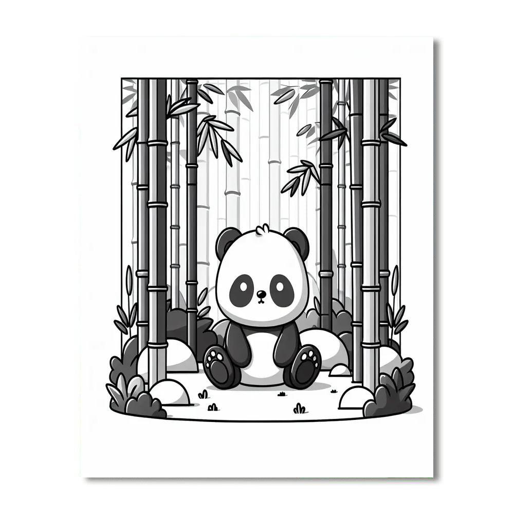 Panda's Bamboo Retreat Paint By Color