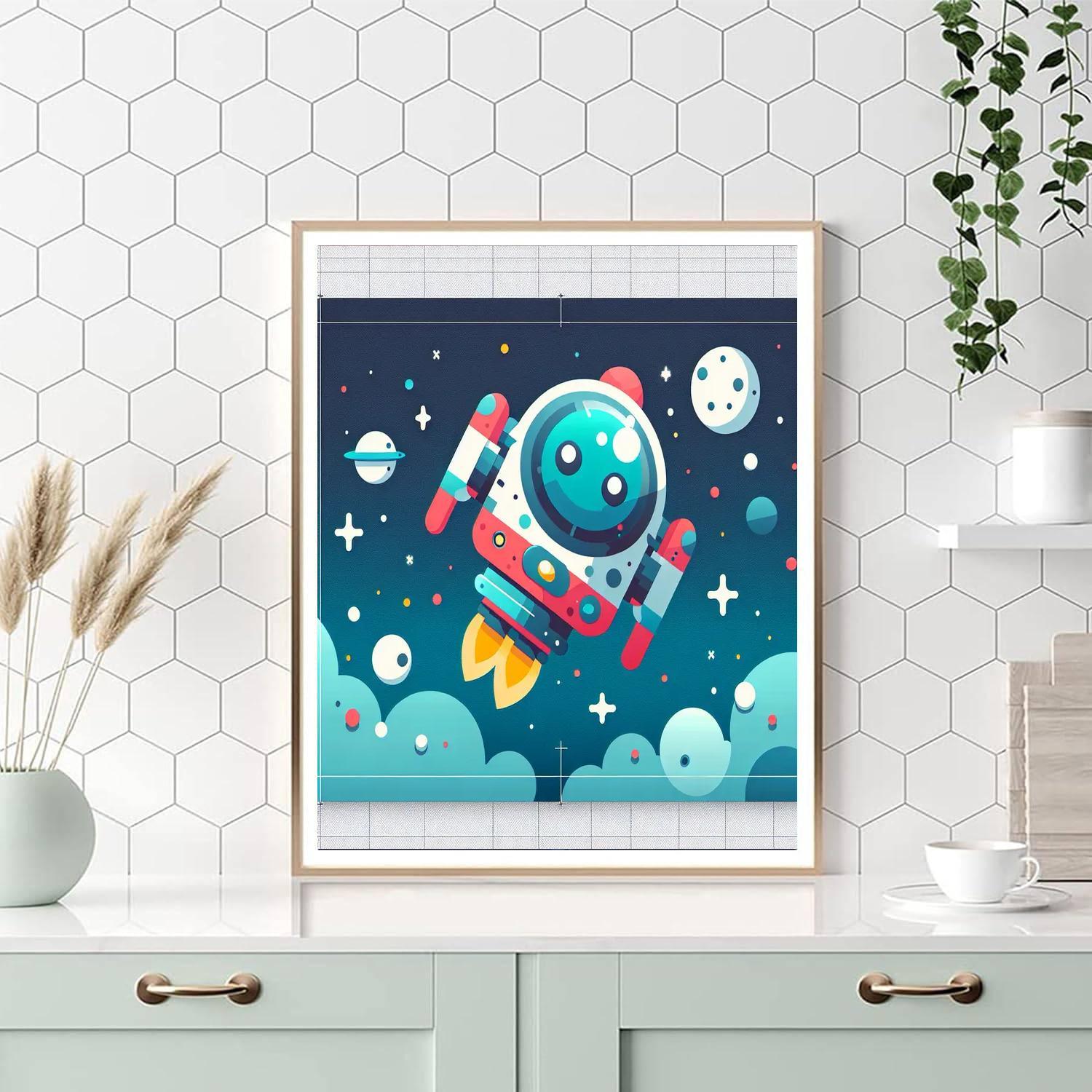Space Robot Odyssey Painting By Numbers Kit