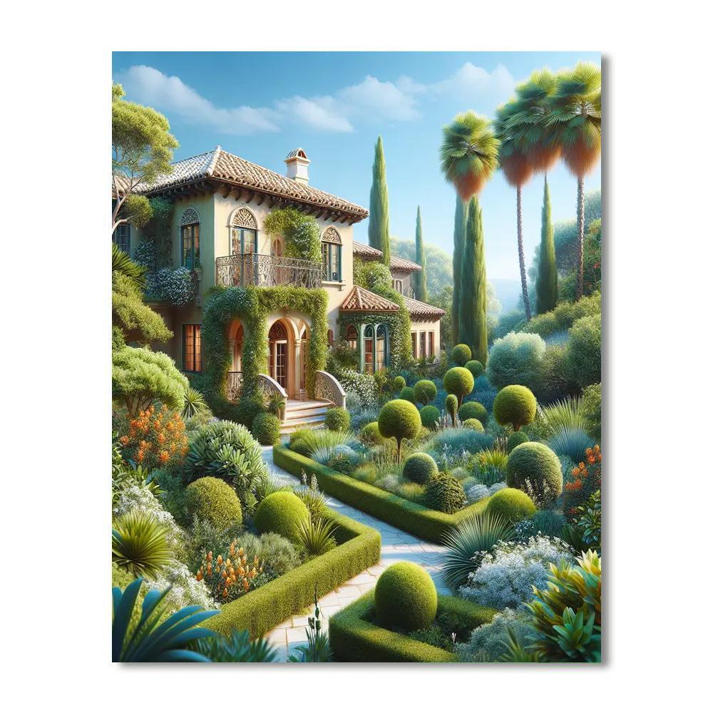 Mediterranean Villa Escape Numbered Painting Kits