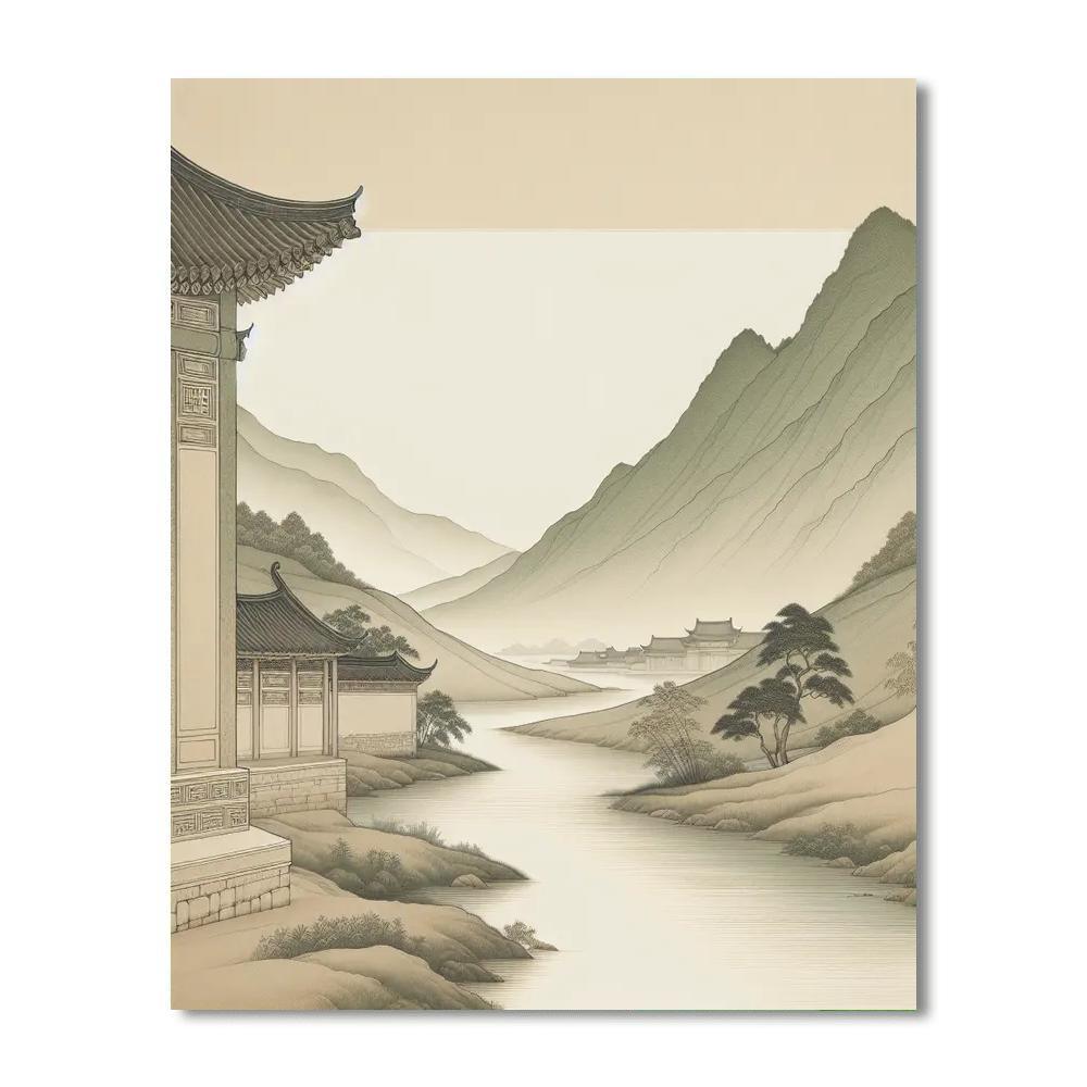 Ancient Eastern Serenity Number Painting